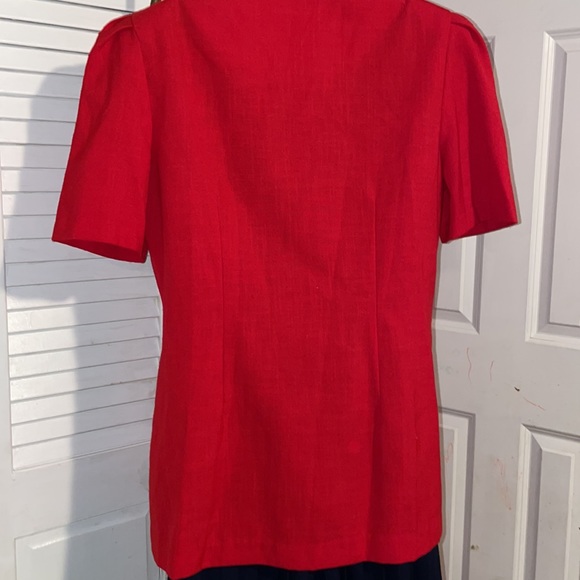 Double Breasted Red Skirt Set - Size 12 - Picture 4 of 12